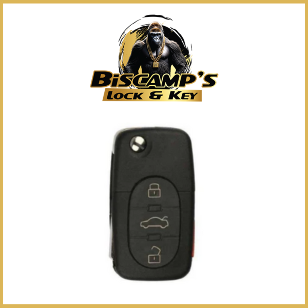 1997-2006 Audi / 4-Button Flip Key / PN: 4D0837231P / MYT8Z0837231 / 315 MHz