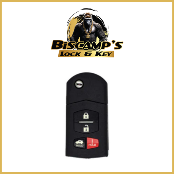 2004-2011 Mazda 6 / RX8 / 4-Button Flip Key / PN: GP7A-67-5RYB / KPU41788