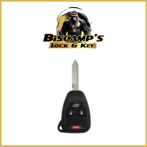 2004-2016 Chrysler Dodge Jeep / 4-Button Remote Head Key / OHT692427AA (PACK OF 5)