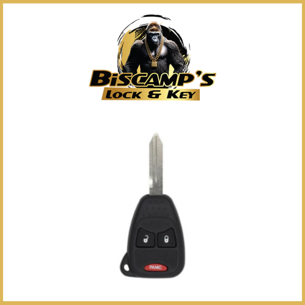2004-2017 Chrysler Dodge Jeep / 3-Button Remote Head Key / OHT692427AA