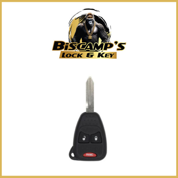 2004-2017 Chrysler Dodge Jeep / 3-Button Remote Head Key / OHT692427AA