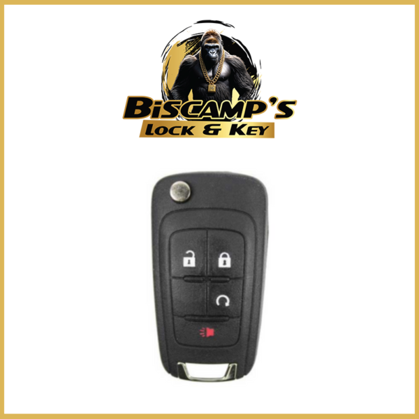 2010-2019 GM / 4-Button Flip Key / PN: 20873622 / OHT01060512