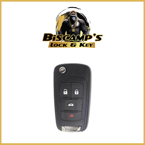 2010-2021 Chevrolet / 4-Button Flip Key / PN: 5921872 / OHT05918179 / HU100 / PEPS