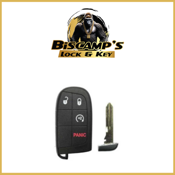 2011-2020 Dodge Chrysler 4-Button Smart Key / PN: 68066350 AD / M3N-40821302