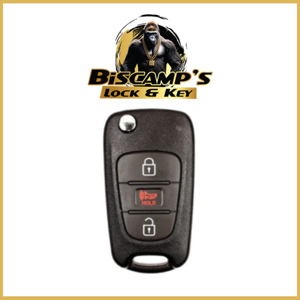 2012-2013 Kia Rio / 3-Button Flip Key / PN: 95430-1W020 / TQ8-RKE-3F02