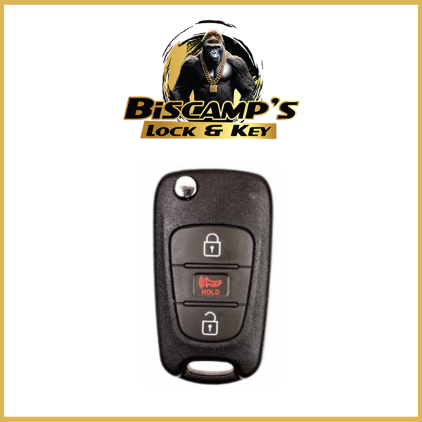 2010-2012 Kia Soul / 3-Button Flip Key / PN: 95430-2K250 / NY0SEKSAM11ATX (AM11MY)