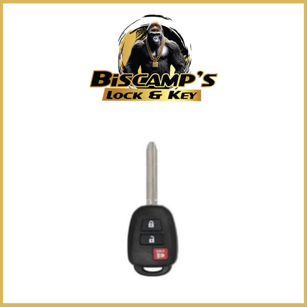 2013-2019 Toyota RAV4 Highlander / 3-Button Remote Head Key / GQ4-52T (H Chip)