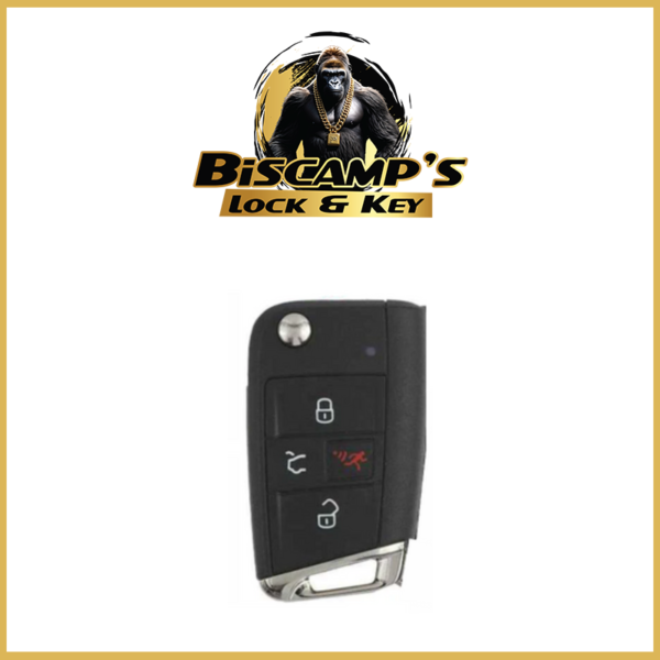 2015-2019 Volkswagen Golf GTI / 4-Button Flip Key / PN: 5G0 959 752 BE / NBGFS12P01/ HU66 / PROX