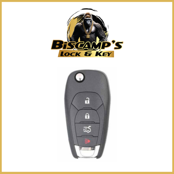 2016-2019 Chevrolet Cruze / 4-Button Flip Key / PN: 13514135 / LXP-T004 / 433 Mhz / XL8
