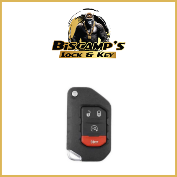 2018-2021 Jeep Wrangler Gladiator / 4-Button Smart Flip Key Remote Start / OHT1130261